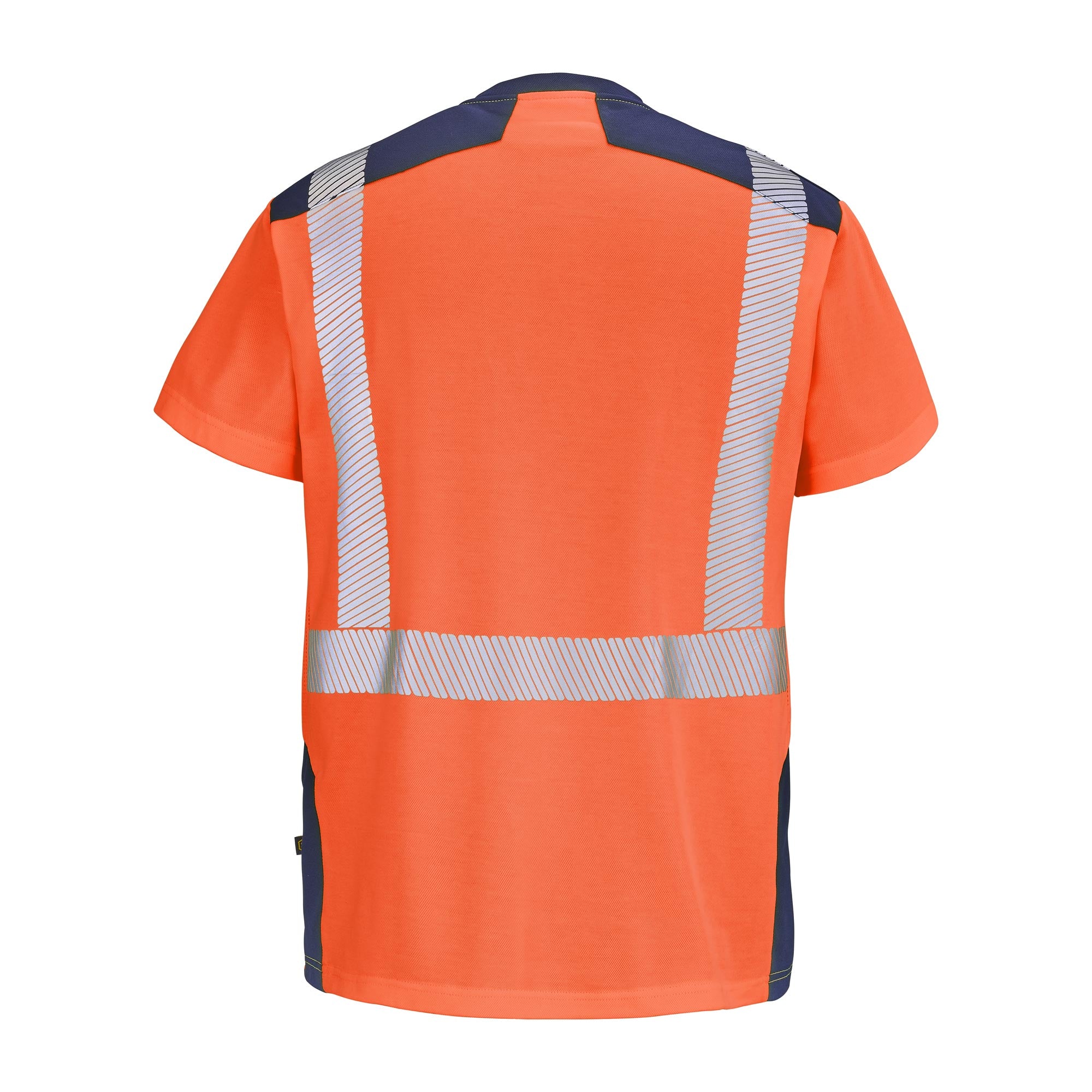 Tee-shirt SIROCCO Orange Fluo / Bleu Marine Haute Visibilité de la marque Cepovett Safety - Photo 3/4