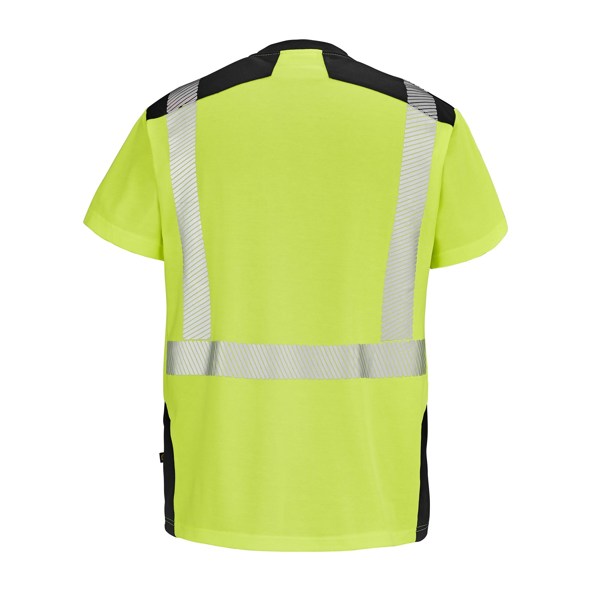 Tee-shirt SIROCCO Jaune Fluo / Noir Haute Visibilité de la marque Cepovett Safety - Photo dos