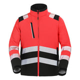 Softshell TATRAS XP Rouge Fluo /Noir Haute Visibilité de la marque Cepovett Safety - Photo face