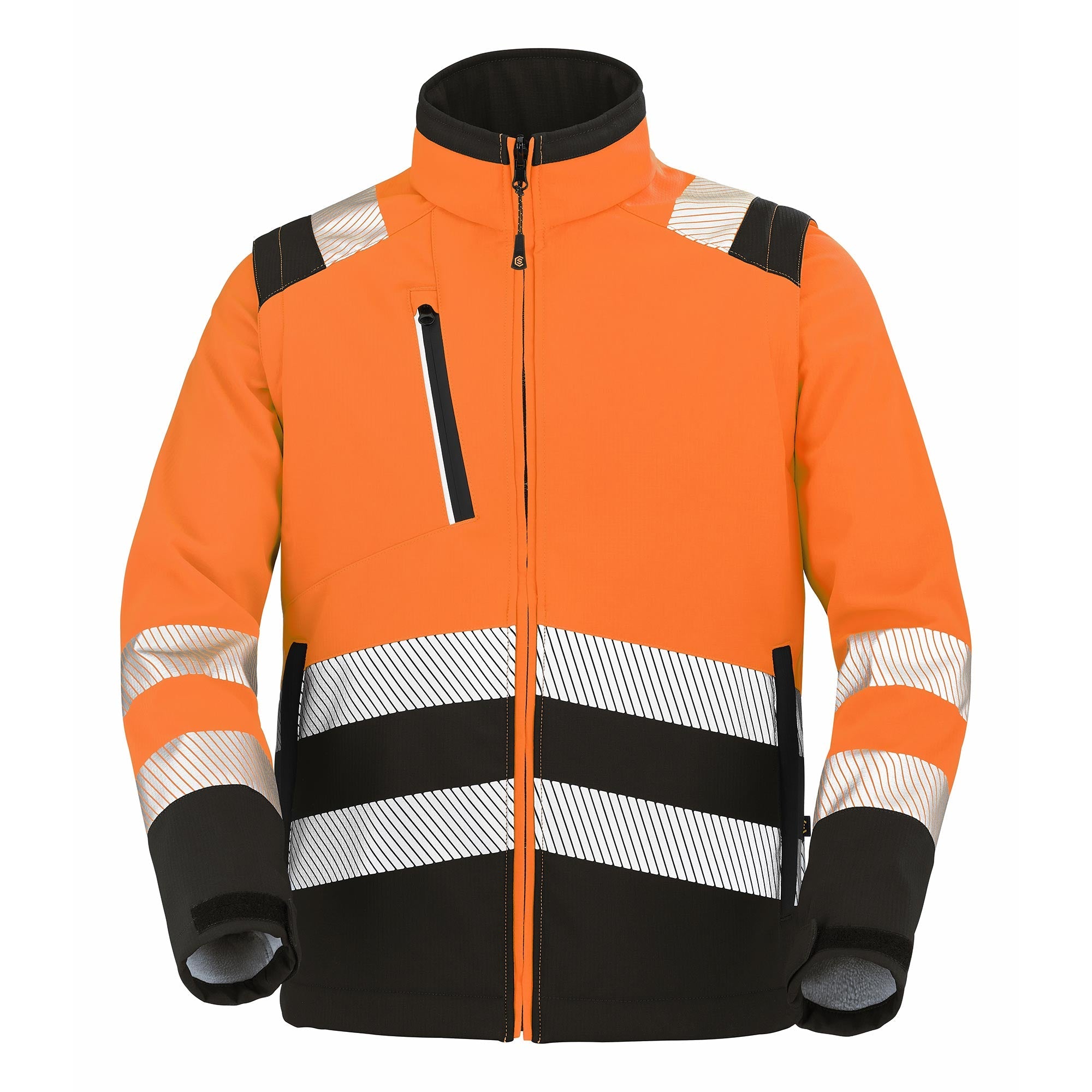 Softshell TATRAS XP Orange Fluo / Noir Haute Visibilité de la marque Cepovett Safety - Photo face