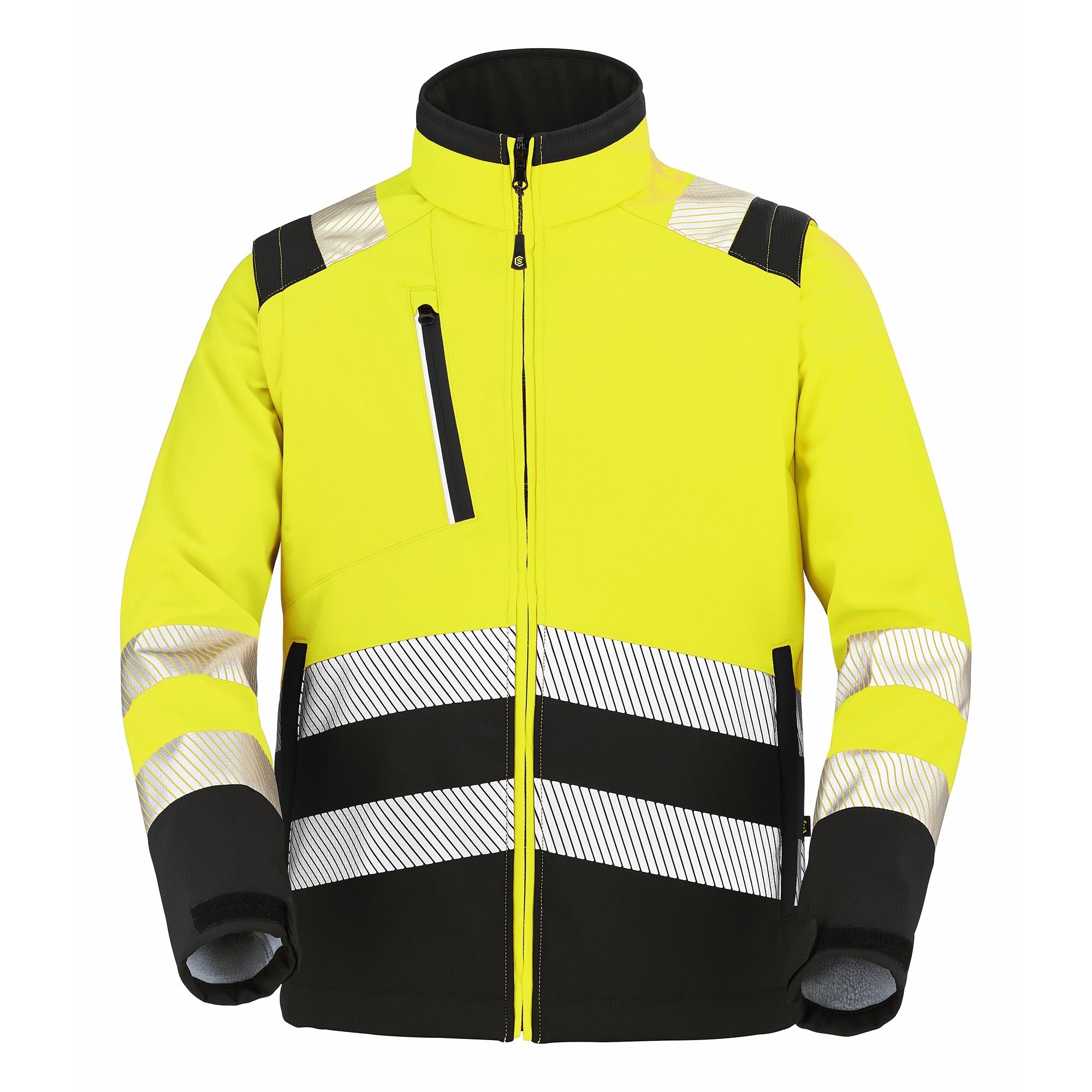 Softshell TATRAS XP Jaune Fluo / Noir Haute Visibilité de la marque Cepovett Safety - Photo face