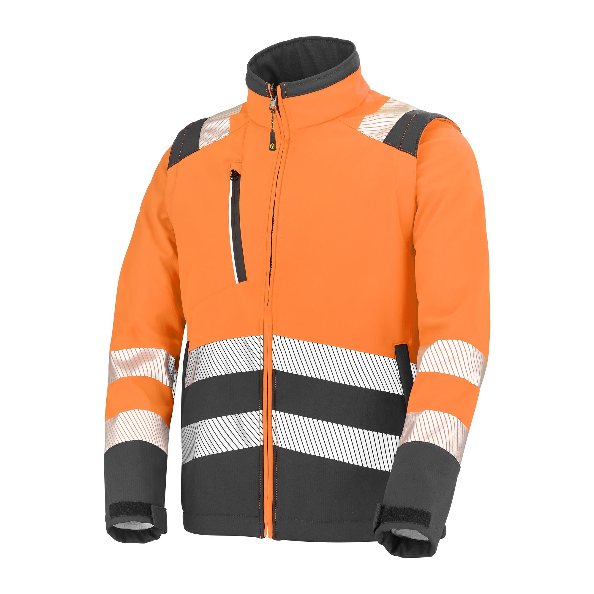 Softshell TATRAS XP Orange Fluo / Gris Charcoal Haute Visibilité de la marque Cepovett Safety - Photo 3/4