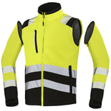 Softshell TATRAS XP Jaune Fluo / Noir Haute Visibilité de la marque Cepovett Safety avec les manches détachées