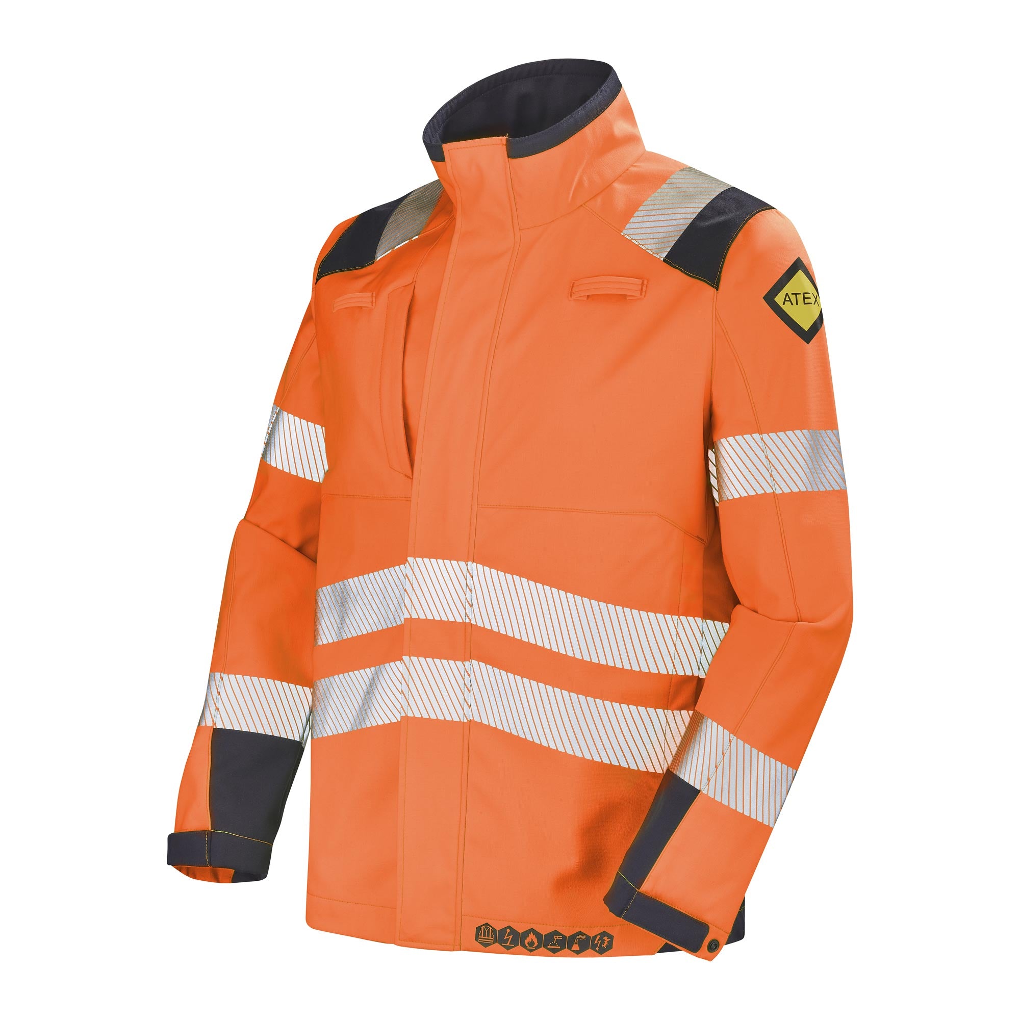 Softshell TEIDE HV Orange Fluo / Navy Multirisques de la marque Cepovett Safety - Photo 3/4