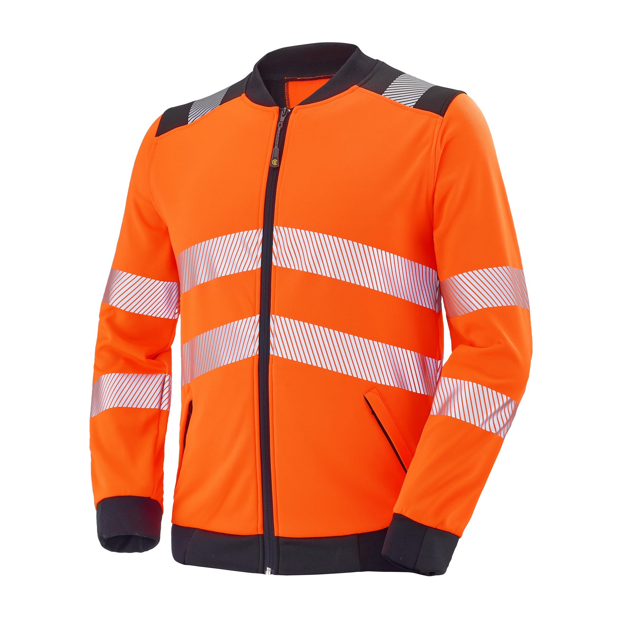 Sweat zippé VALLOUISE Orange Fluo / Noir Haute Visibilité de la marque Cepovett Safety - Photo 3/4