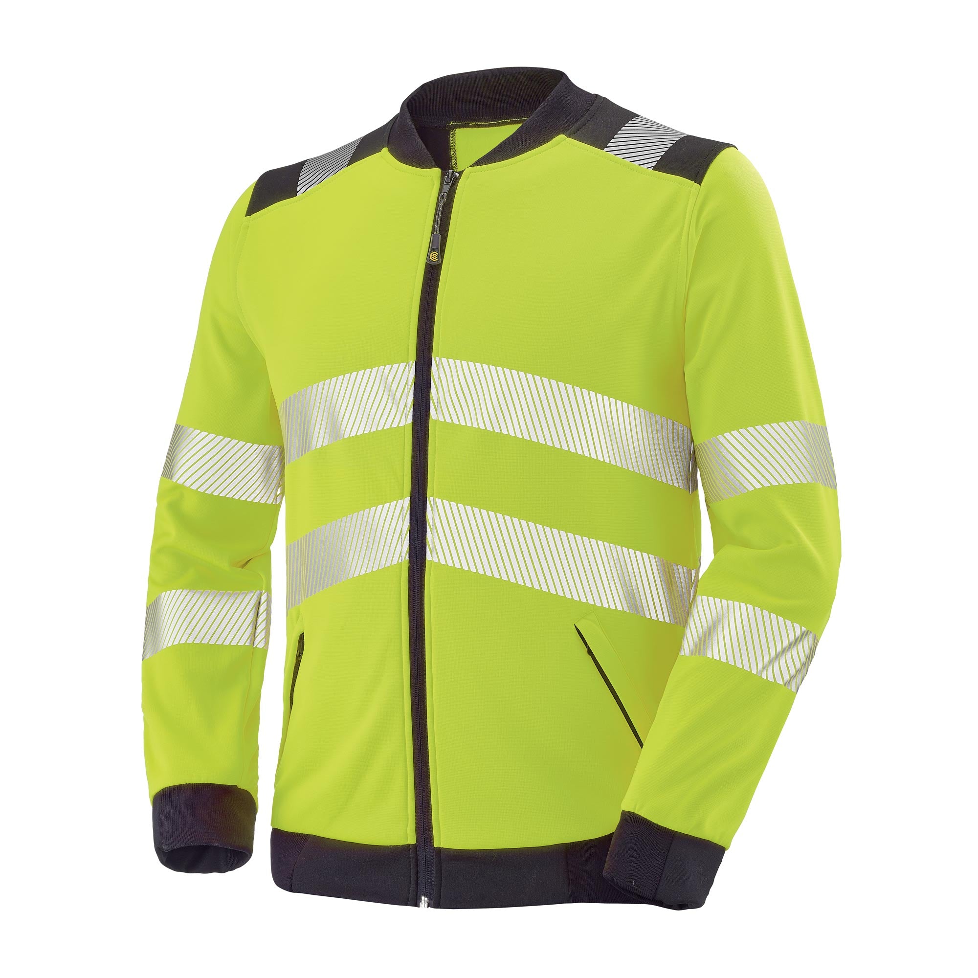 Sweat zippé VALLOUISE Jaune Fluo / Noir Haute Visibilité de la marque Cepovett Safety - Photo 3/4