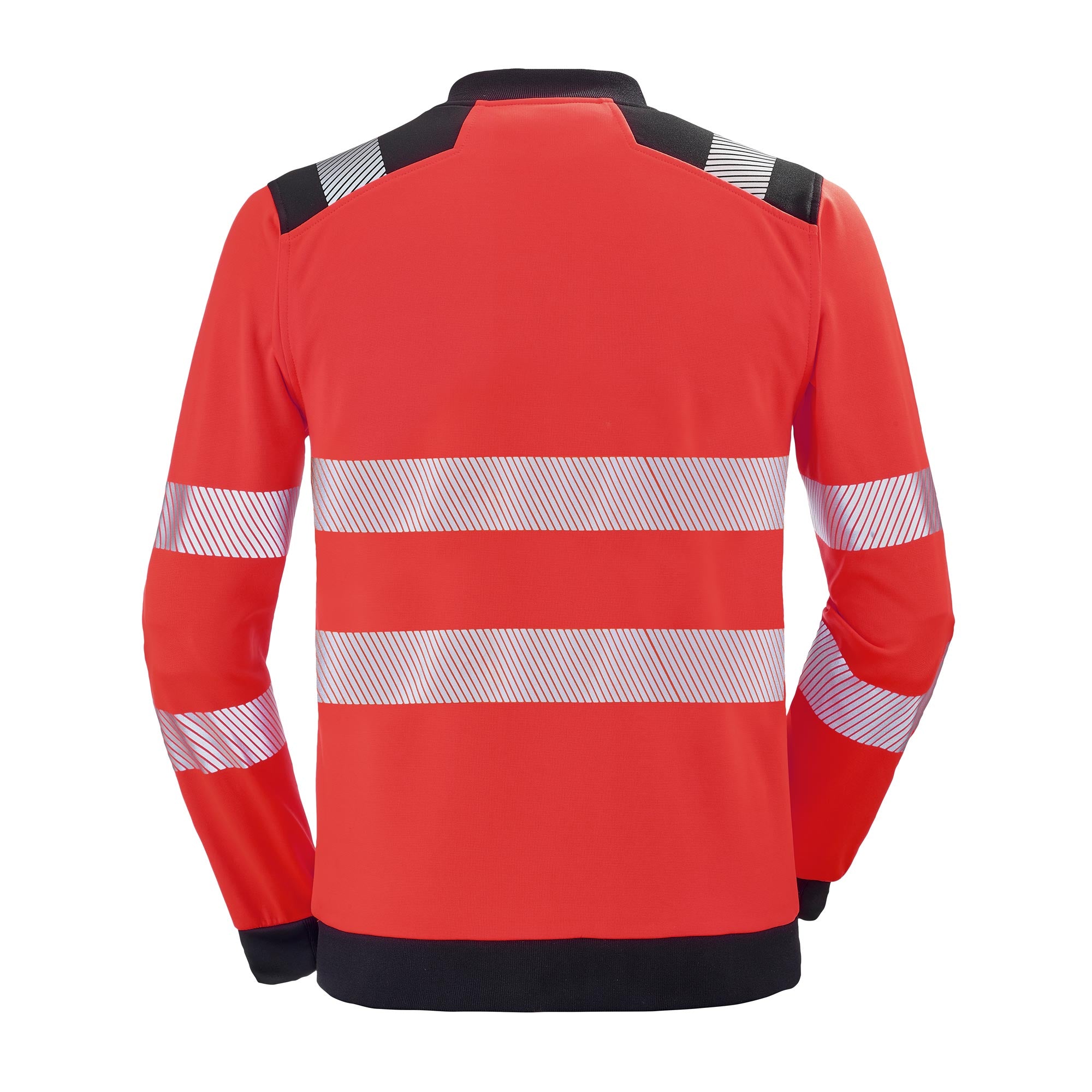Sweat zippé VALLOUISE Rouge Fluo / Noir Haute Visibilité de la marque Cepovett Safety - Photo dos
