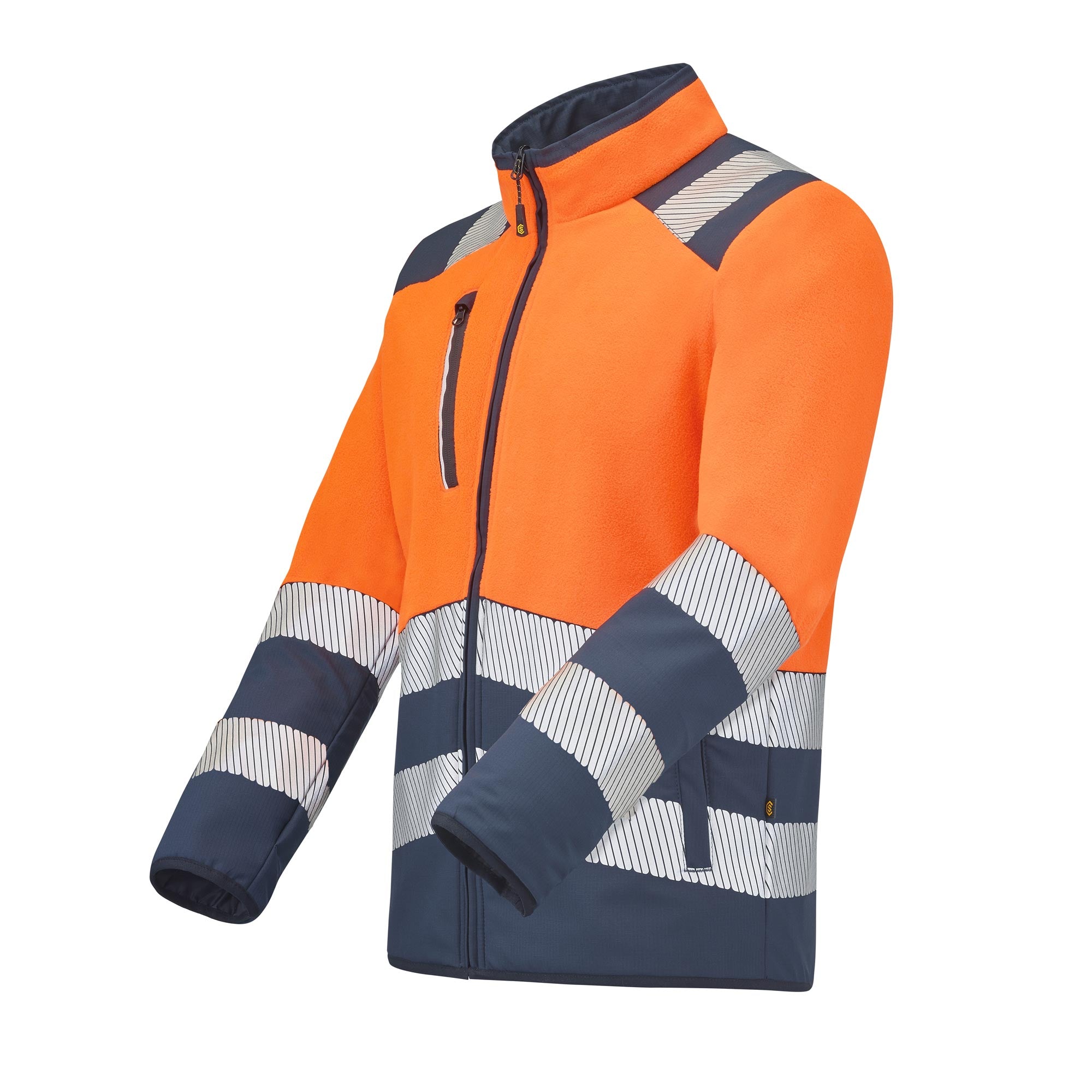 Polaire VENY Orange Fluo / Navy Haute Visibilité de la marque Cepovett Safety - Photo 3/4