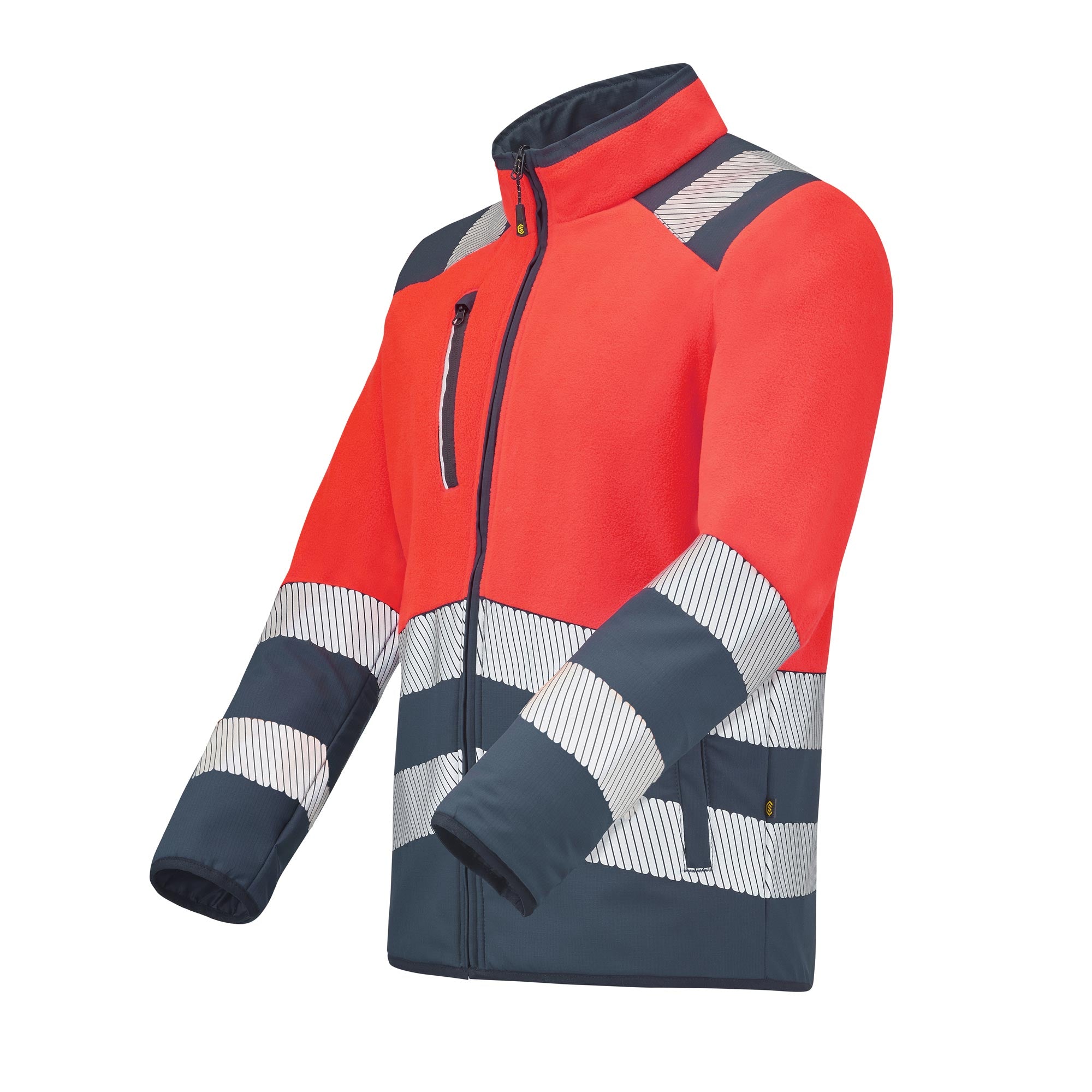 Polaire VENY Rouge Fluo / Navy Haute Visibilité de la marque Cepovett Safety - Photo 3/4