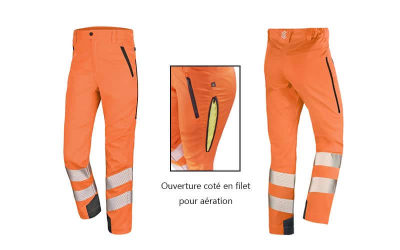 Pantalon femme haute visibilité Fluo Tech CEPOVETT - AFS - Application Fast  Set