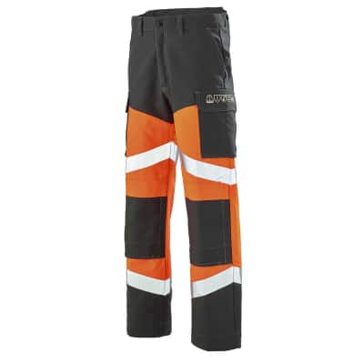 Pantalon de travail orange fluoCepovett Safety SILVER TECH 260 PC