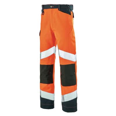 Pantalon de travail orange fluo Cepovett Safety FLUO TECH