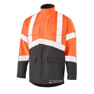 Cepovett Safety SILVER TECH 350 IN fluorescent orange work jacket