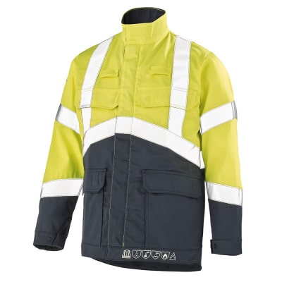 Blouson de travail jaune fluo Cepovett Safety SILVER TECH 350 FR