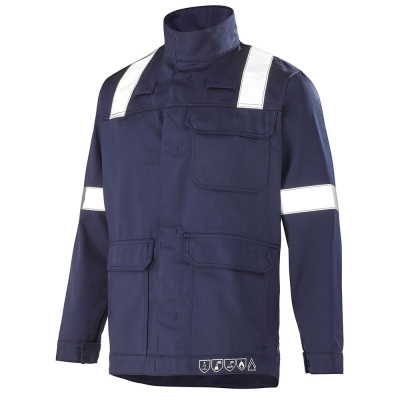 Blue work jacket cepovett safety ATEX REFLECT 350