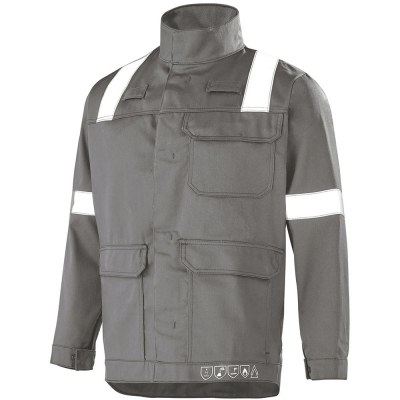 Grey work jacket cepovett safety ATEX-REFLECT 260