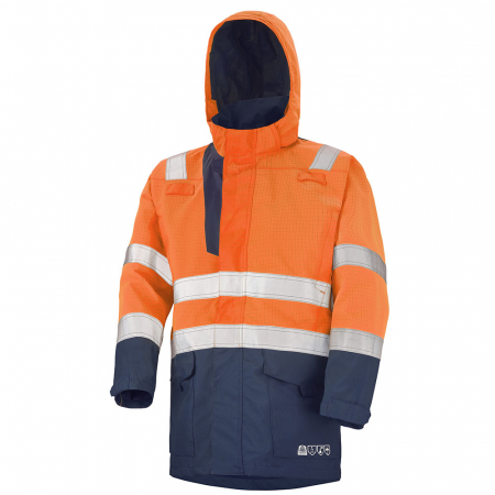 Arbeitsparka fluo-orange navyblau Cepovett Safety Multirisk ACCESS