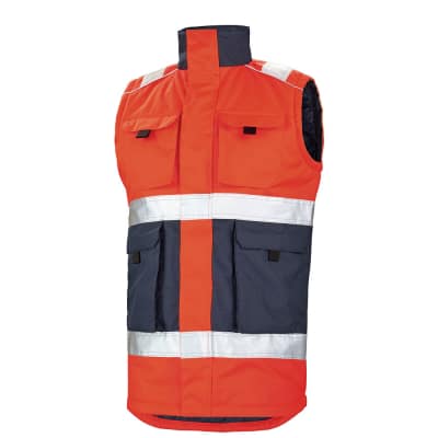 Bodywarmer de travail rouge fluo Cepovett Safety FLUO TECH