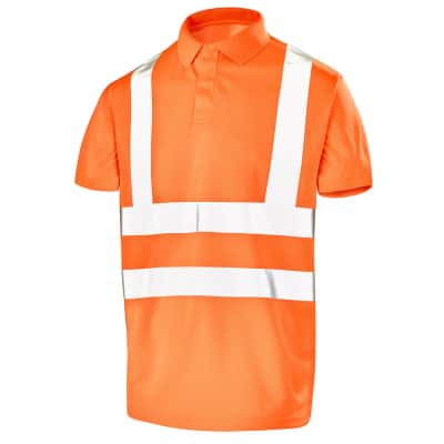 Cepovett Safety FLUO BASE 2 orange work polo