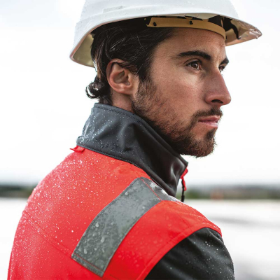 Softshell homme Ekinox rouge de la marque CEPOVETT Safety
