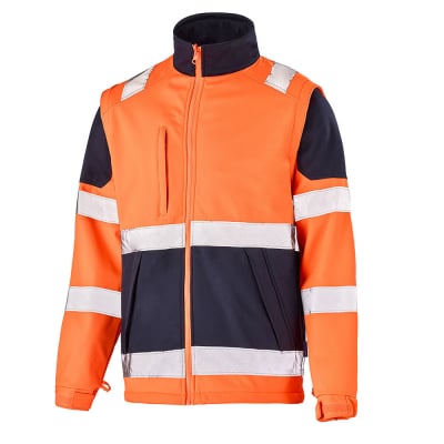 Softshell de travail orange fluo Cepovett Safety EKINOX