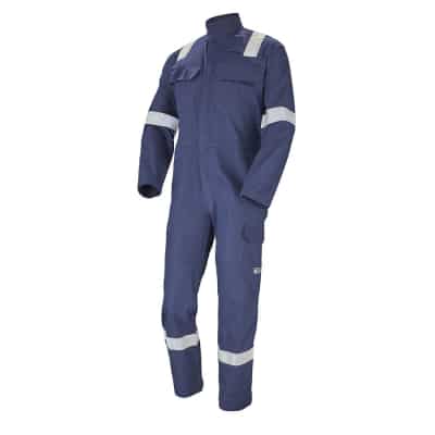 Work suit blue cepovett safety with retro-reflective stripes ACCESS