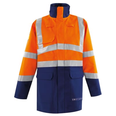 Arbeitsparka fluo orange marine Cepovett Safety AGGERIS Multirisk