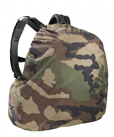 visuel produit sac de combat 45L noir avec sursac camouflage